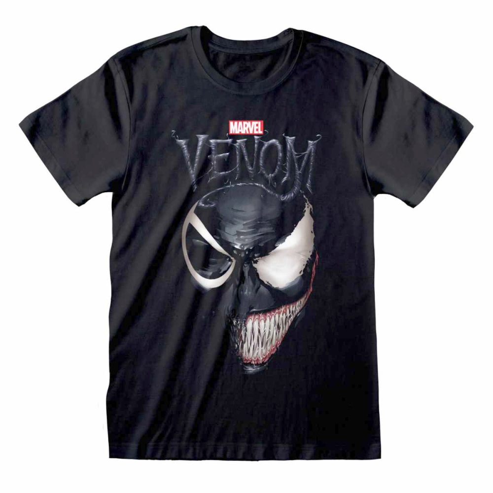 Marvel Venom - Split Face Herren T-Shirt - Schwarz